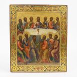 19th Century Icon Jesus and the 12 Apostles