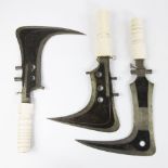 Collection of 3 African forged hand weapons UBANGE