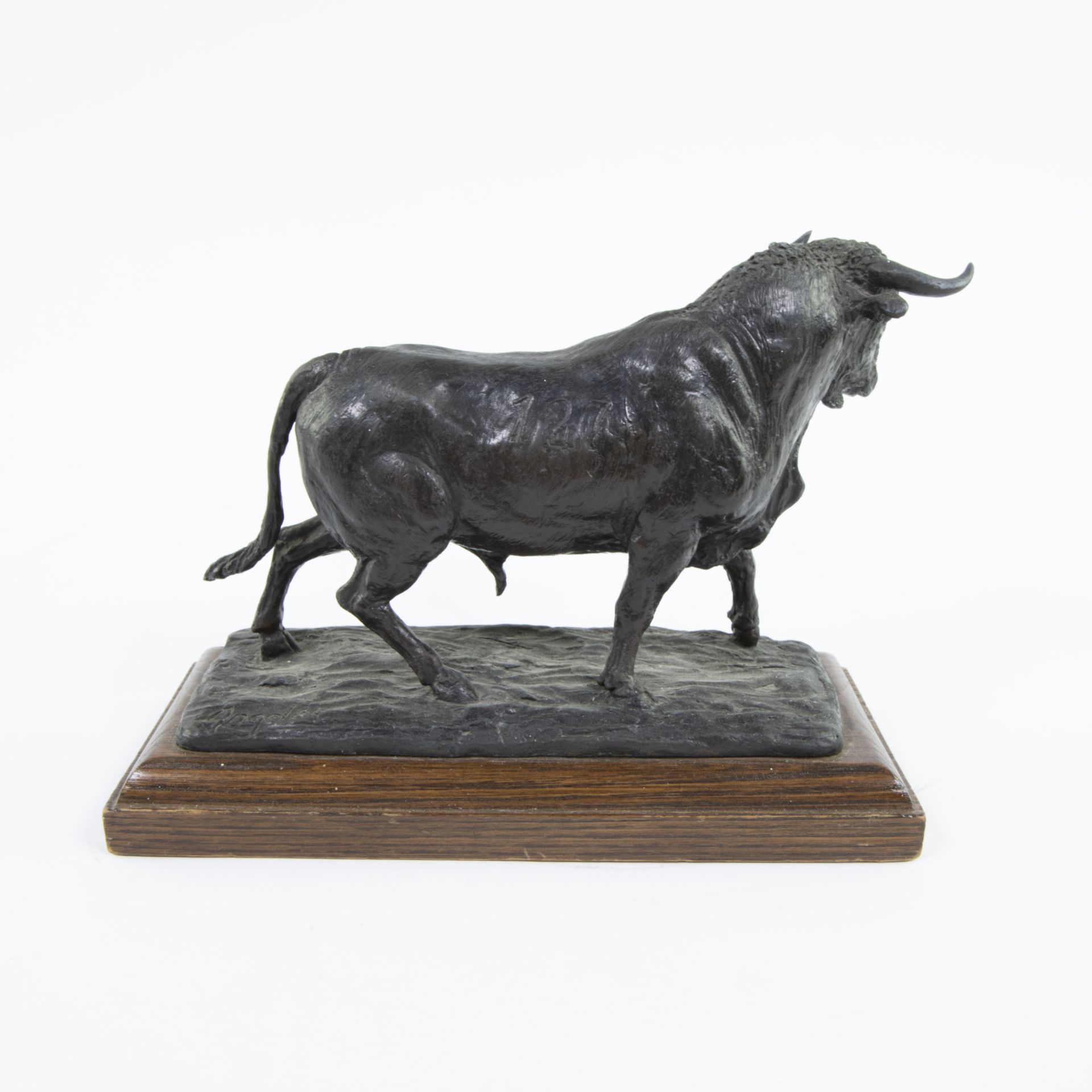 Bronze bull, signed Angel 84 - Bild 3 aus 5