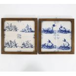 Lot of Delft blue and white tiles, 18/19th C.