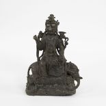 Seated figure of Guanyin on a elephant, Ming dynasty 16/17th century