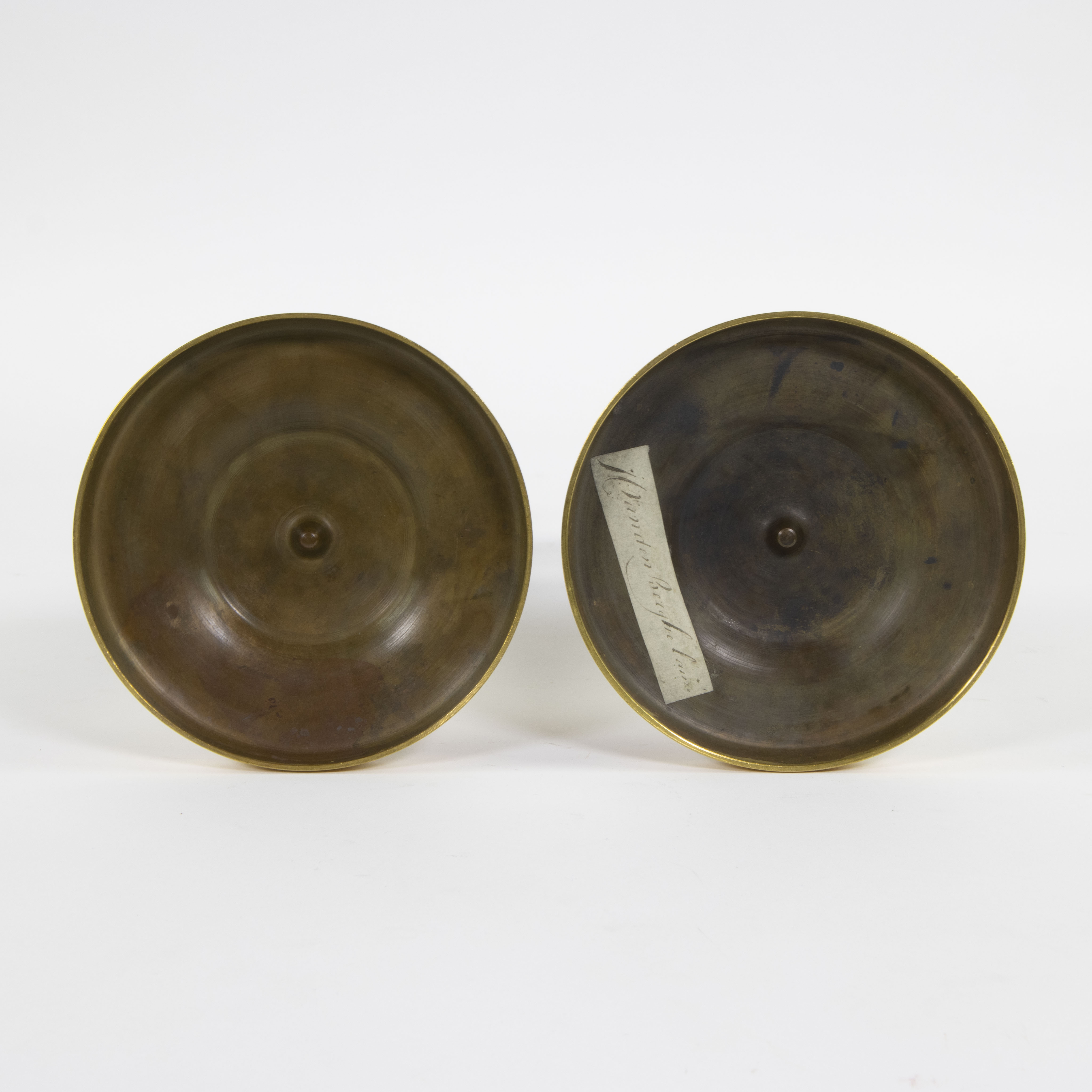 Pair of fire-gilded Empire candlesticks - Image 6 of 6