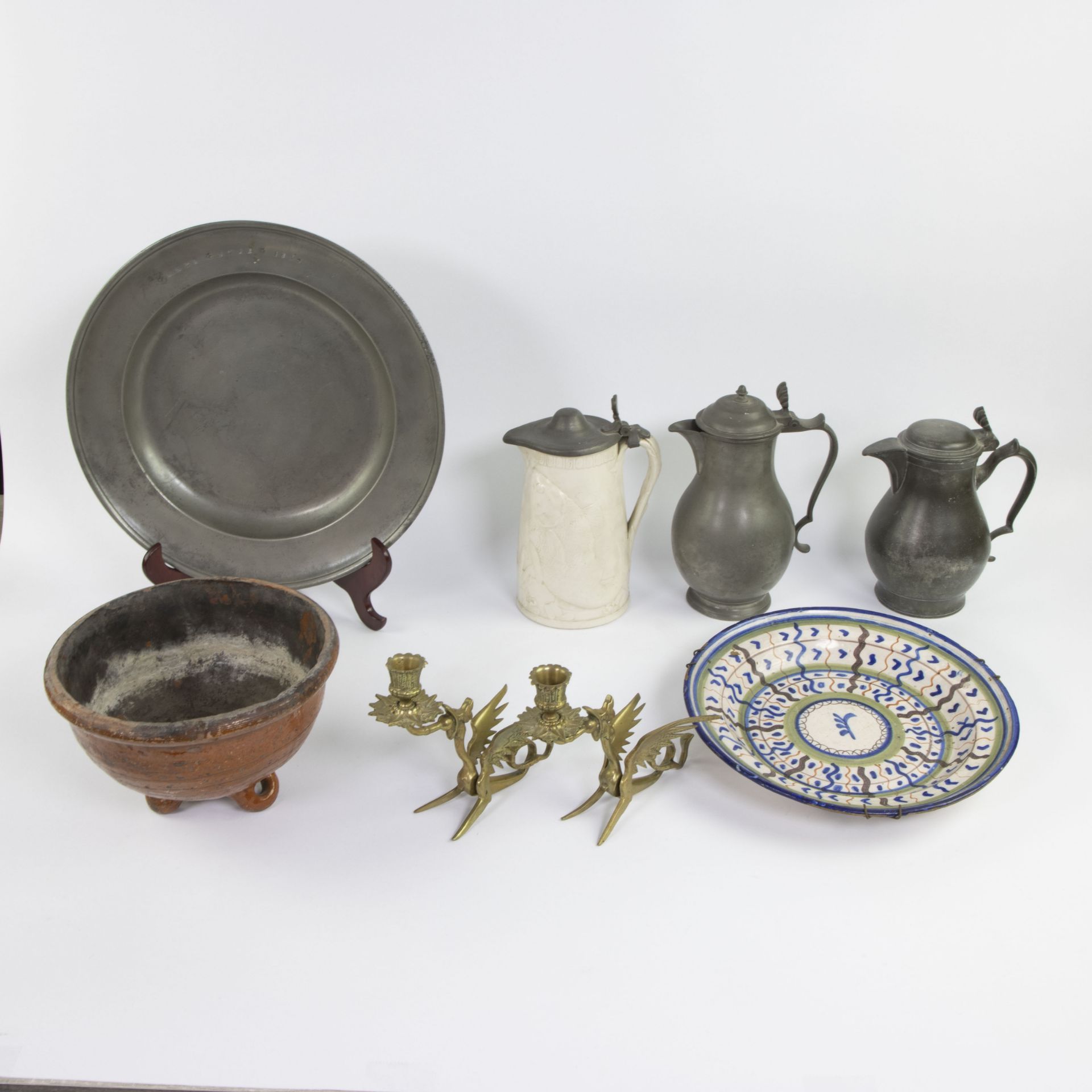 Lot of tin, pottery, copper and brass - Image 5 of 9