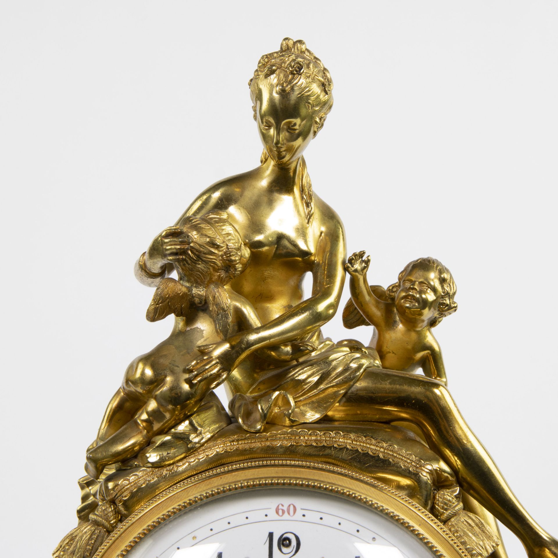 Louis XVI pendulum in white marble and gilded bronze - Bild 2 aus 7