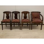 Collection of 3 Empire chairs and one armchair
