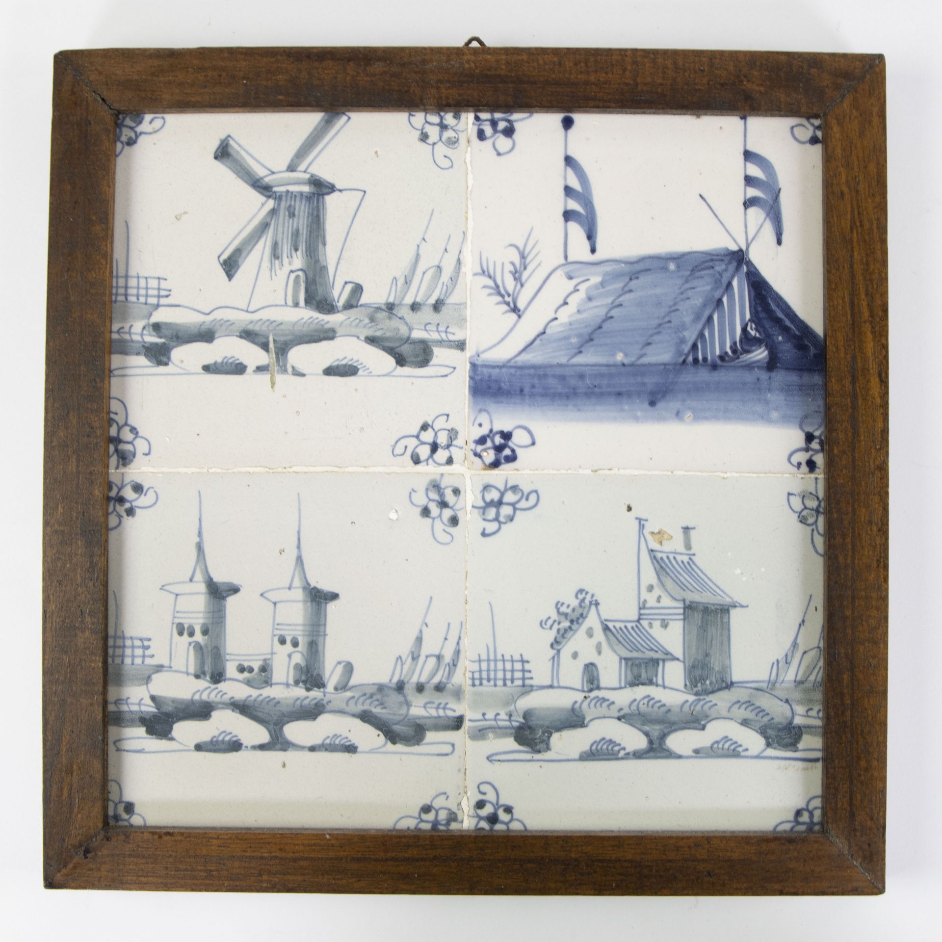 Lot of Delft blue and white tiles, 18/19th C. - Image 3 of 3