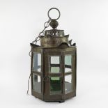 18th century big copper lantern dated inscription 1749