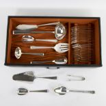 Cutlery case silver 800 partly marked BSF