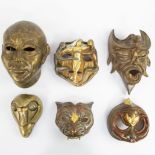 Collection of 6 masks signed by Pascal Yang