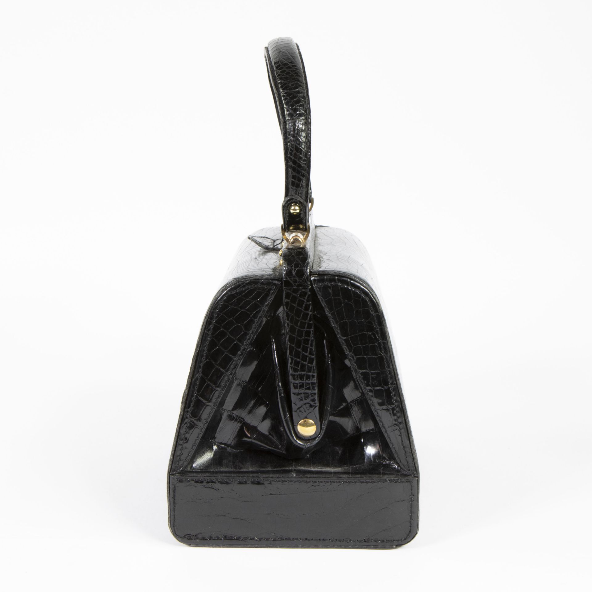 Black croco handbag - Bild 2 aus 4