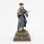 18th century statue of a Saint with child and palm branch, original polychromy, Southern Europe or S