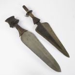 Collection of 2 African forged hand weapons