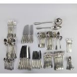 Collection of silver and silvered cutlery Christofle