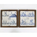 Lot of Delft blue and white tiles, 18/19th C.