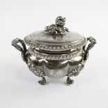 French silver sugar bowl silver 950