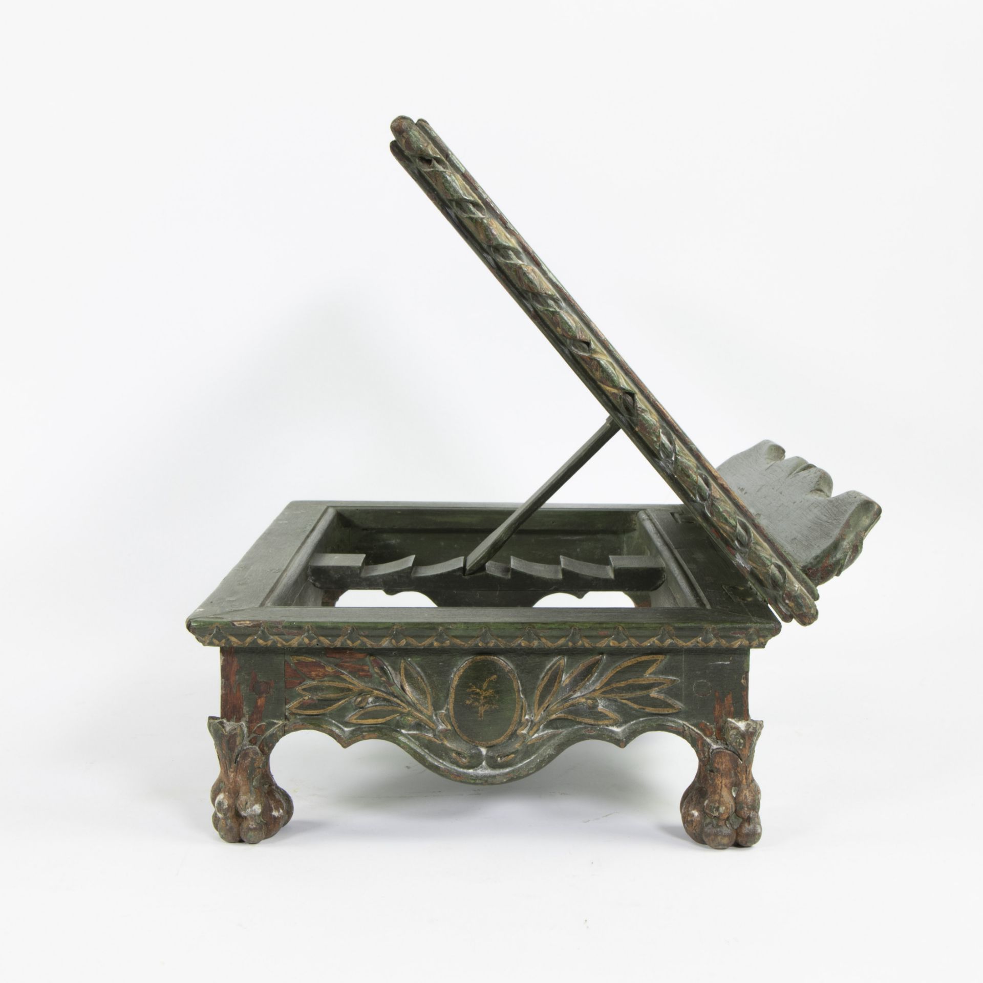 Green patinated folding lectern - Image 5 of 5