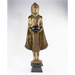 Large gilded wooden Buddha