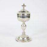 Silver chalice with vermeille, foot is in metal, content 800, weight in silver 122 grams