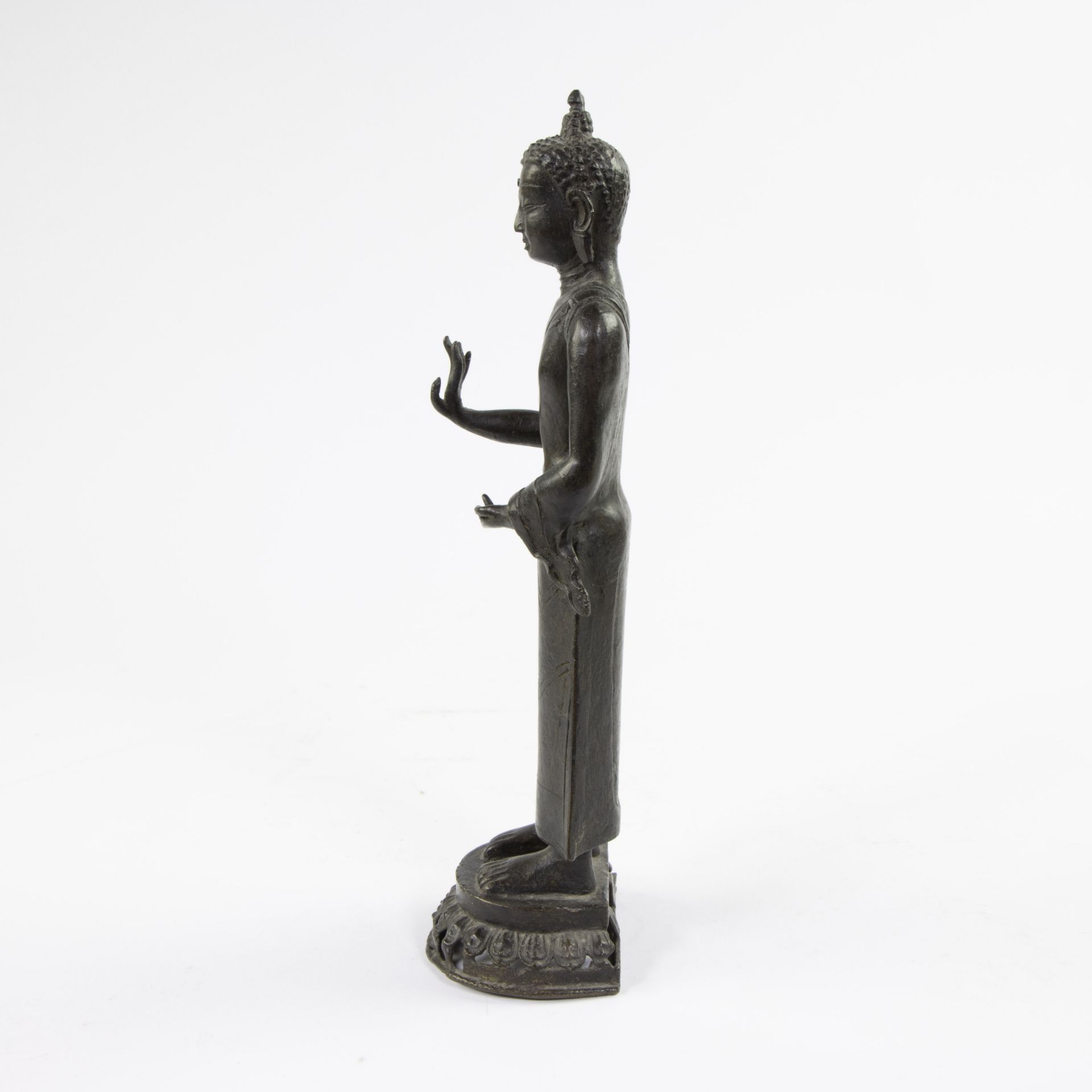 Bronze standing Buddha Dipankara propably 18th century - Bild 2 aus 5