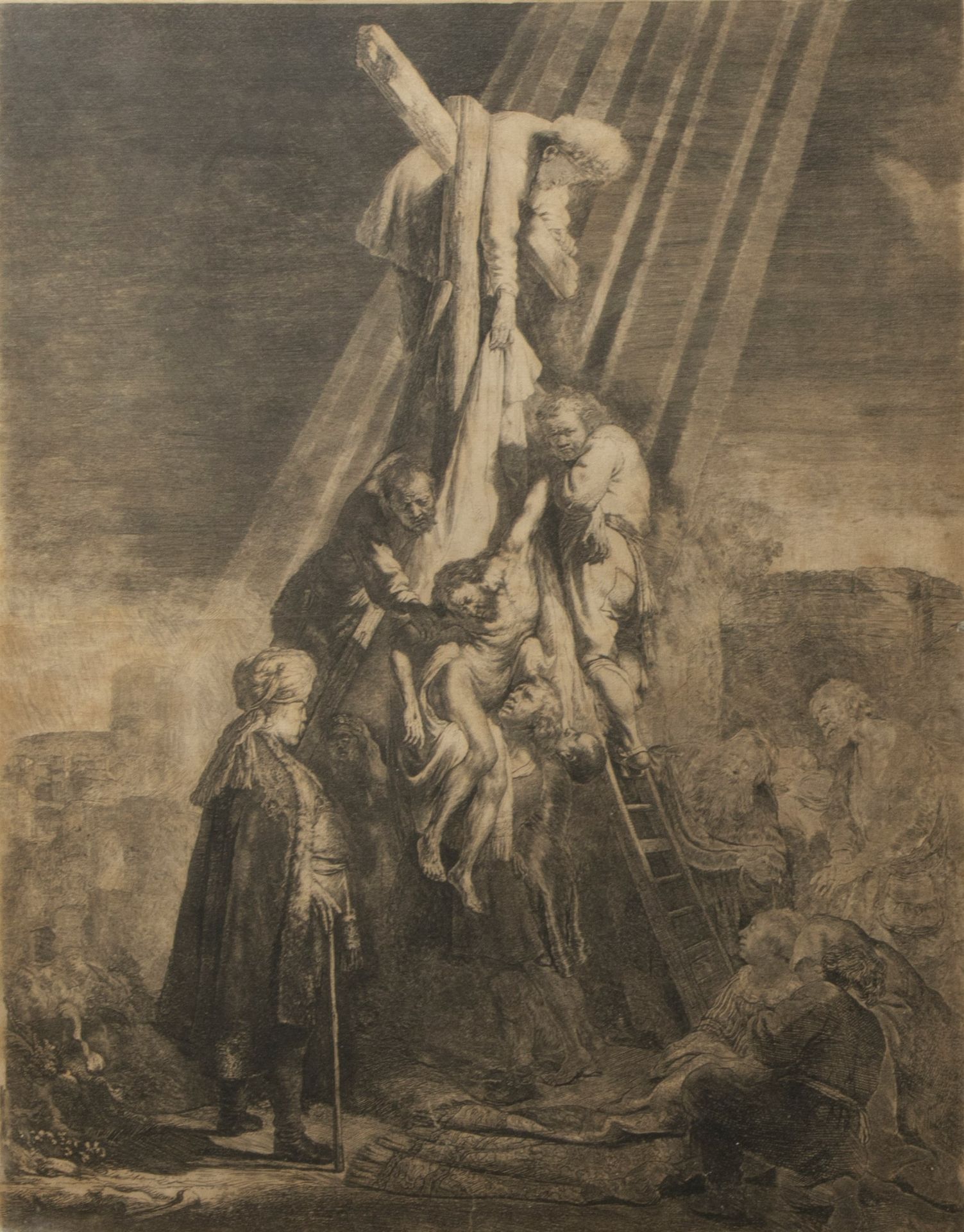 Rembrandt Harmensz van Rijn (1606-1669) - The Descent from the Cross - 1633 - 18th century print