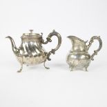 2 silver jugs, silver grade 925, 1 is marked ED Tetard weight 608 grams