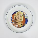 MIMMO ROTELLA (1918-2006) porcelain plate 'Maryllin' with polychrome silk-screen printed decoration