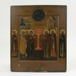 Icon 19th century Appearance of Mother of God to Sergej van Radonezj