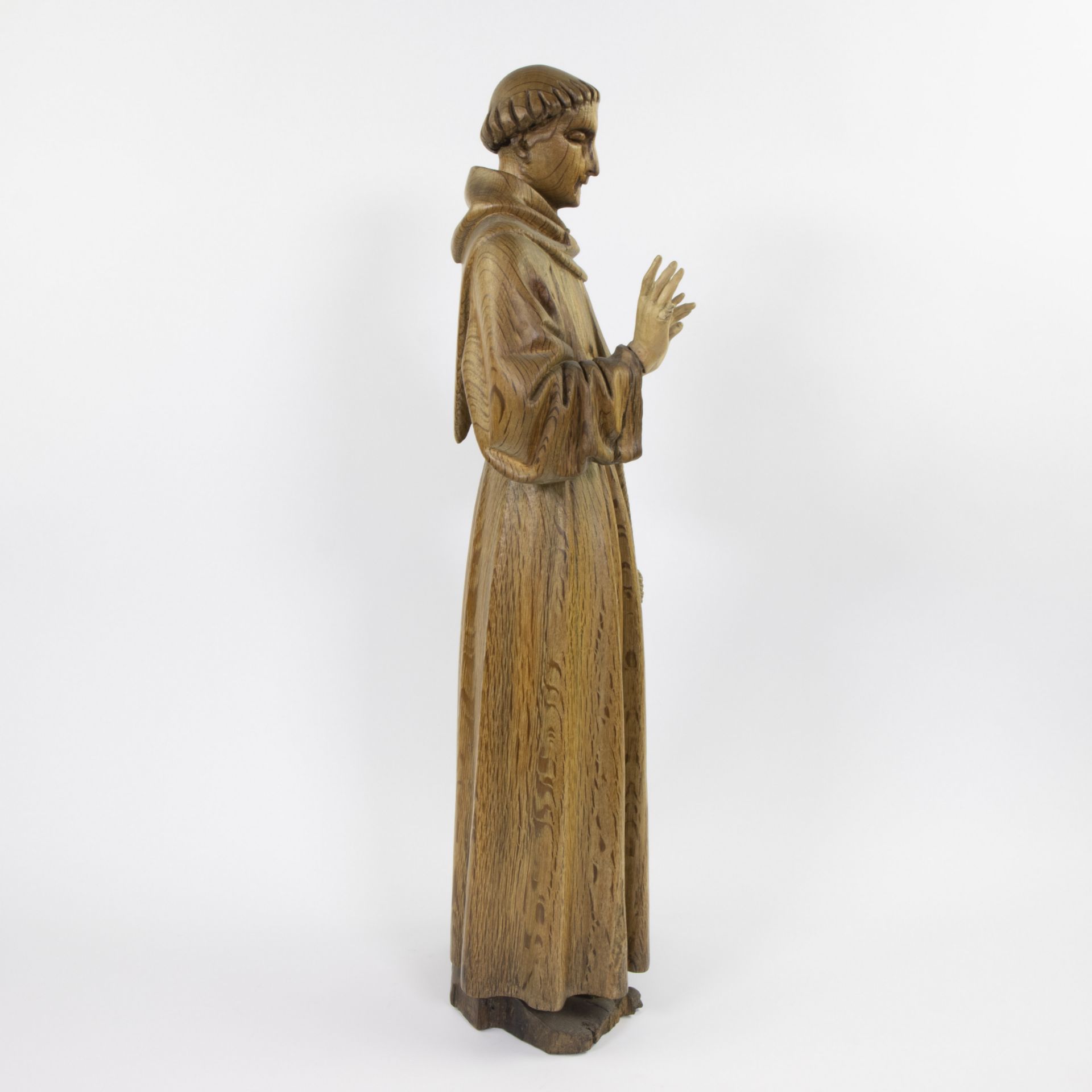 Wooden father with robe, Flemish 19th century - Image 4 of 4