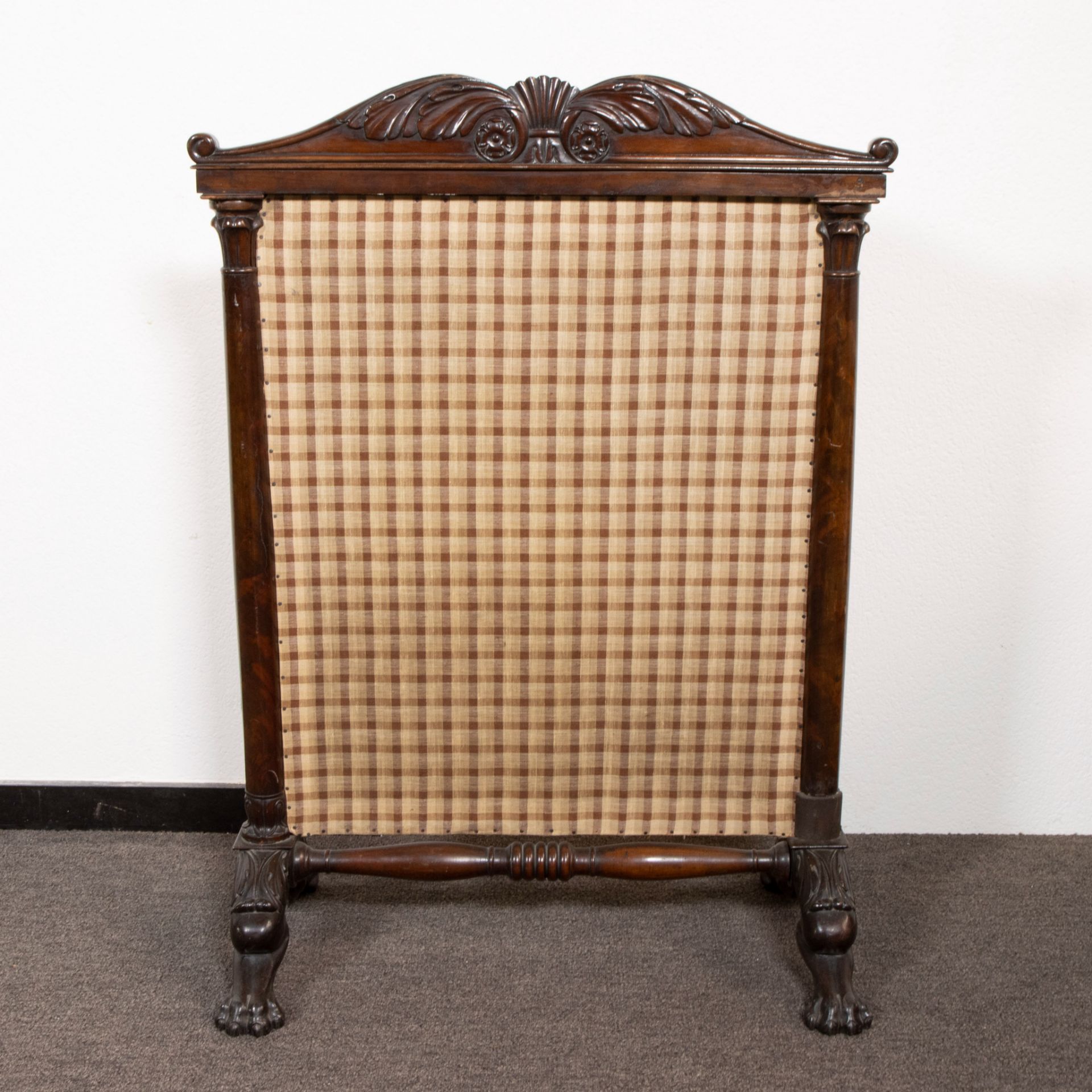 19th century English Pre-Raphaelites fireplace screen, signed RO . - Image 2 of 2