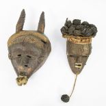 Collection of 2 Salampasu African masks Democratic Republic Congo