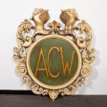 ACW wooden emblem, Bruges, 1950s