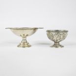 American silver cup and filled (!) dish (both silver content 925) 135 + 104 grams