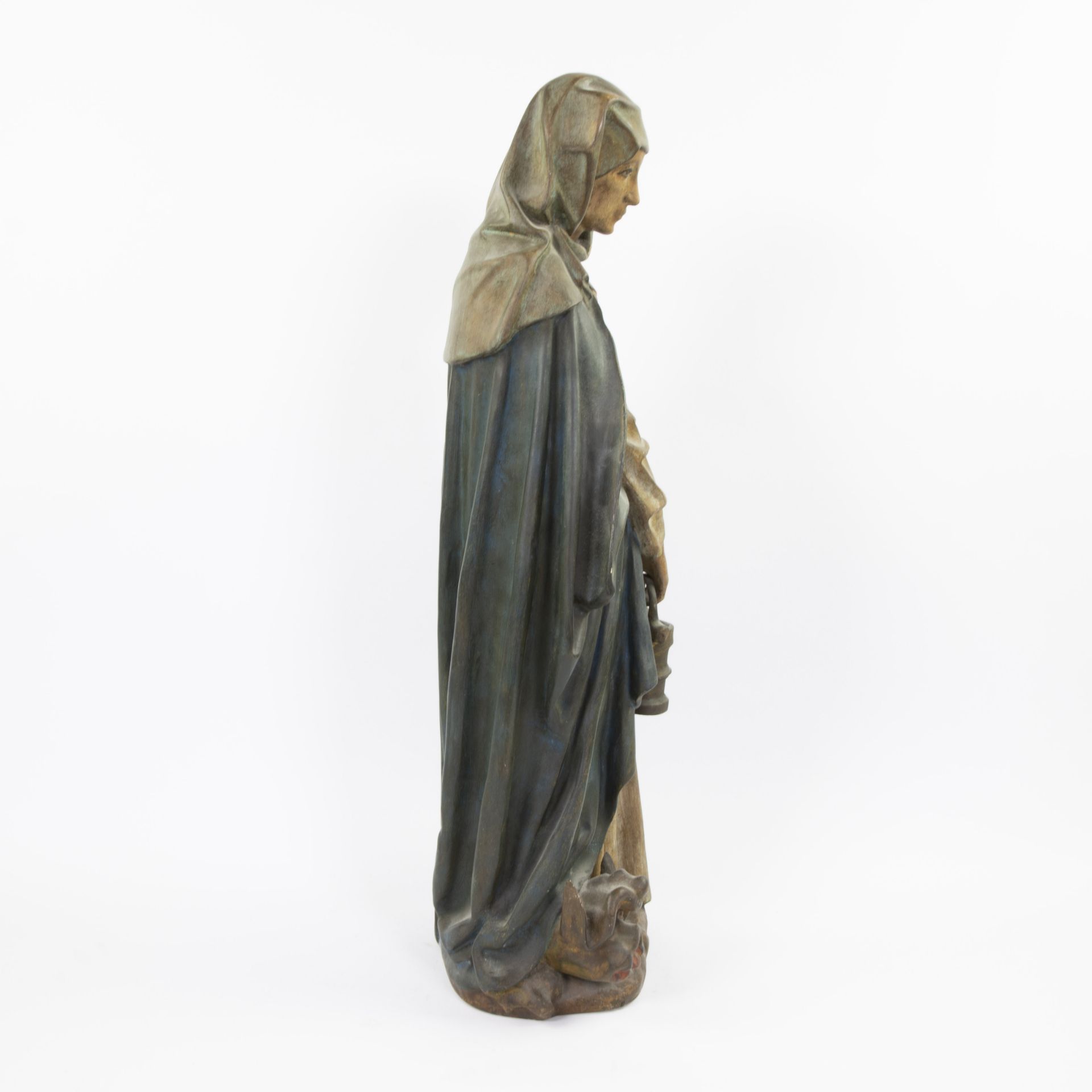 Saint Martha patinated plaster 19th century - Bild 4 aus 4