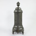 Exceptionally large pewter tap jug 1796 Tschorna Andereas Musch with maker's mark