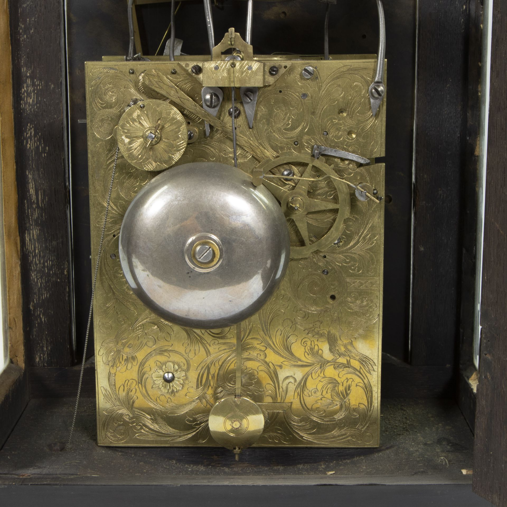 Victorian ebony oak bracket clock James Reith London - Bild 3 aus 3