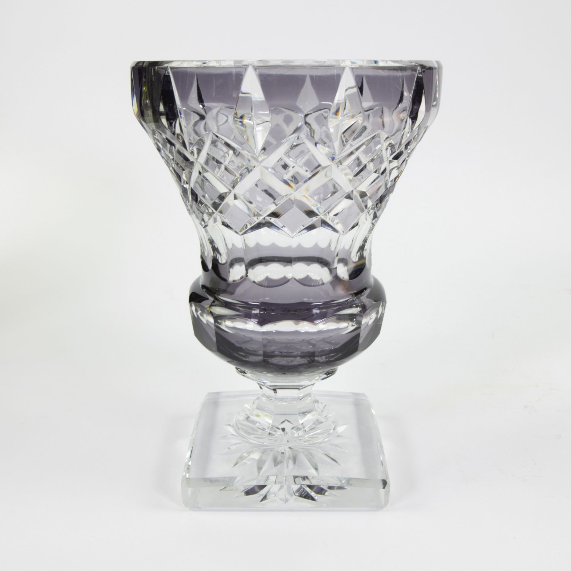 Val Saint Lambert purple crystal vase model Thessalie - Bild 3 aus 5