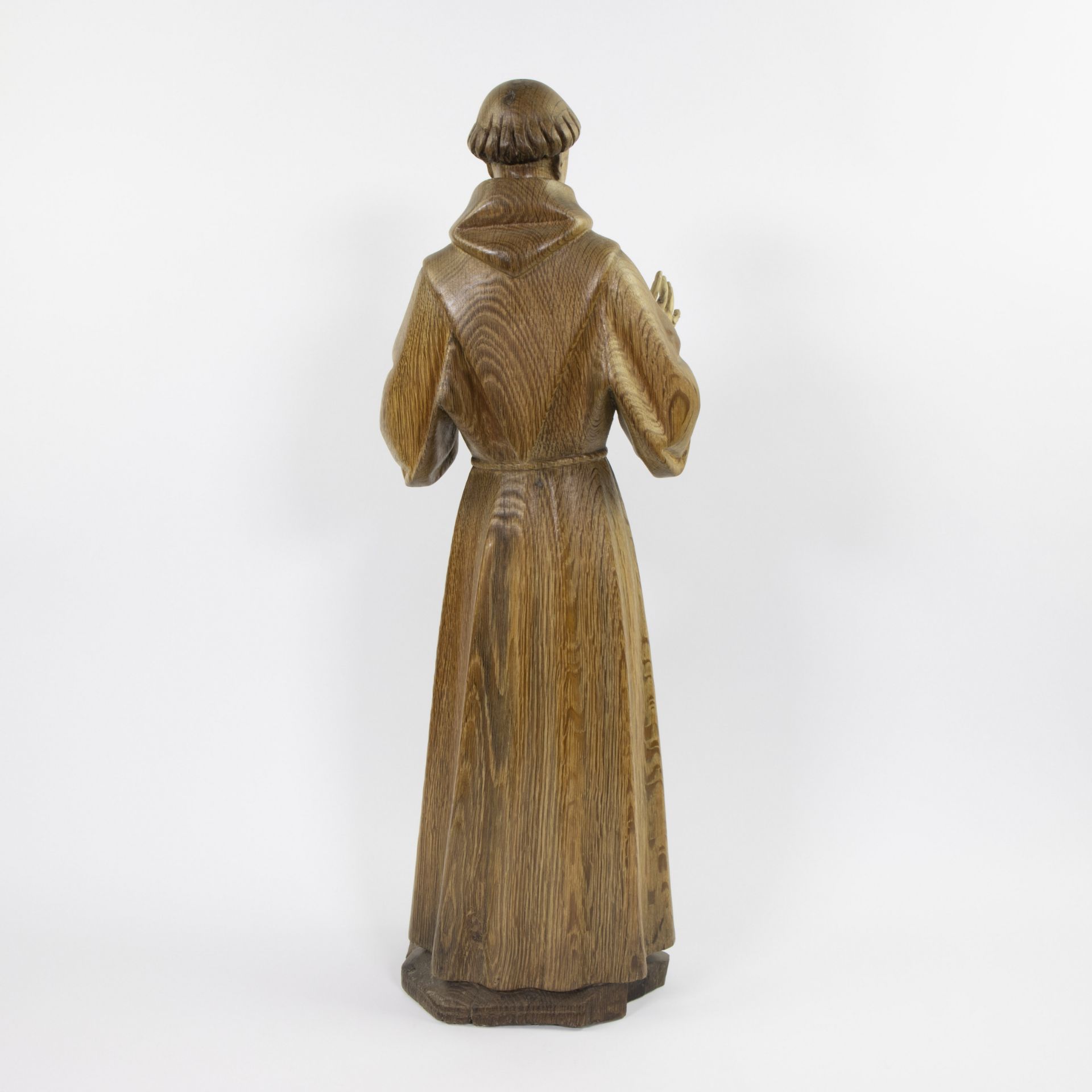 Wooden father with robe, Flemish 19th century - Image 3 of 4