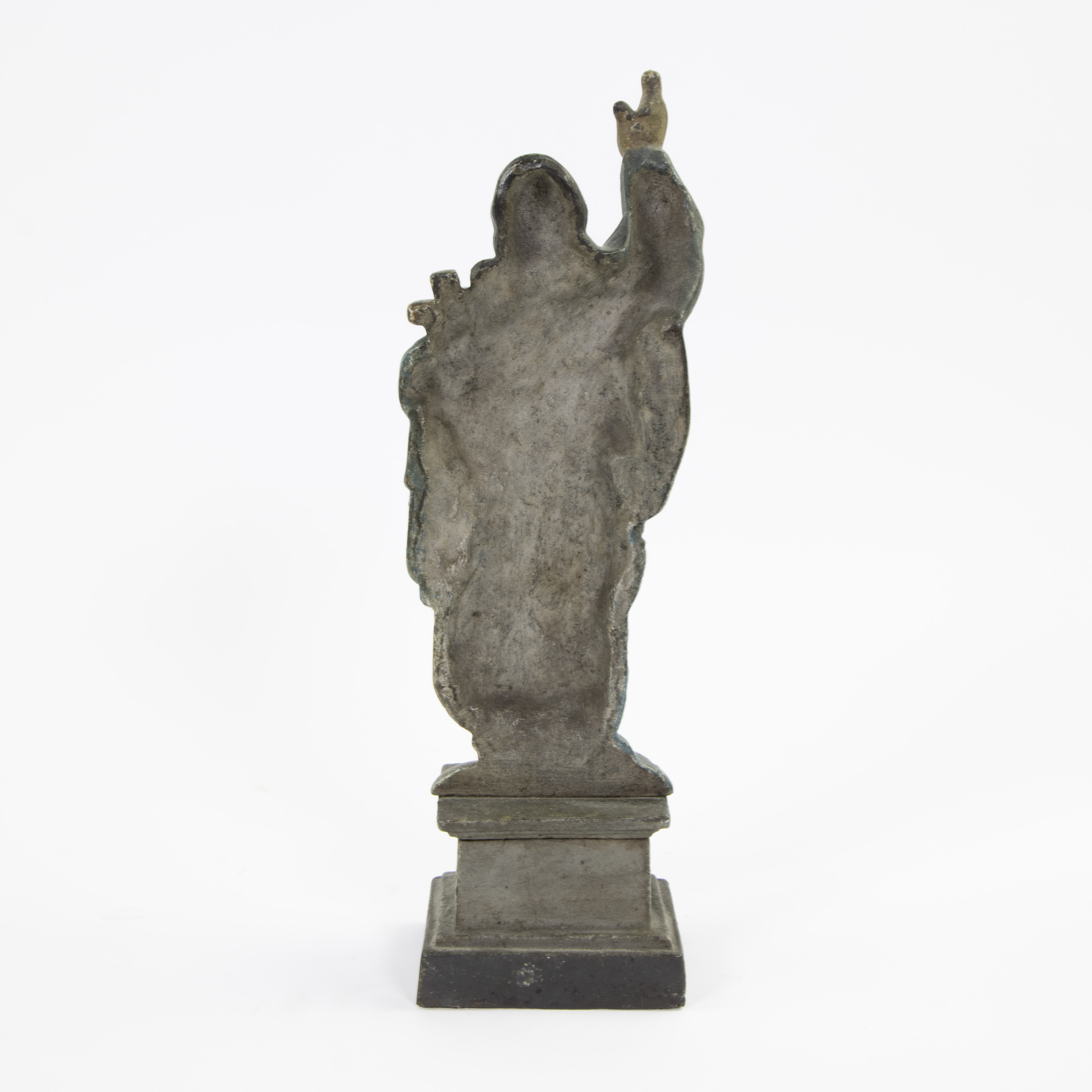 19th century Christ in polychrome cast iron - Image 3 of 4