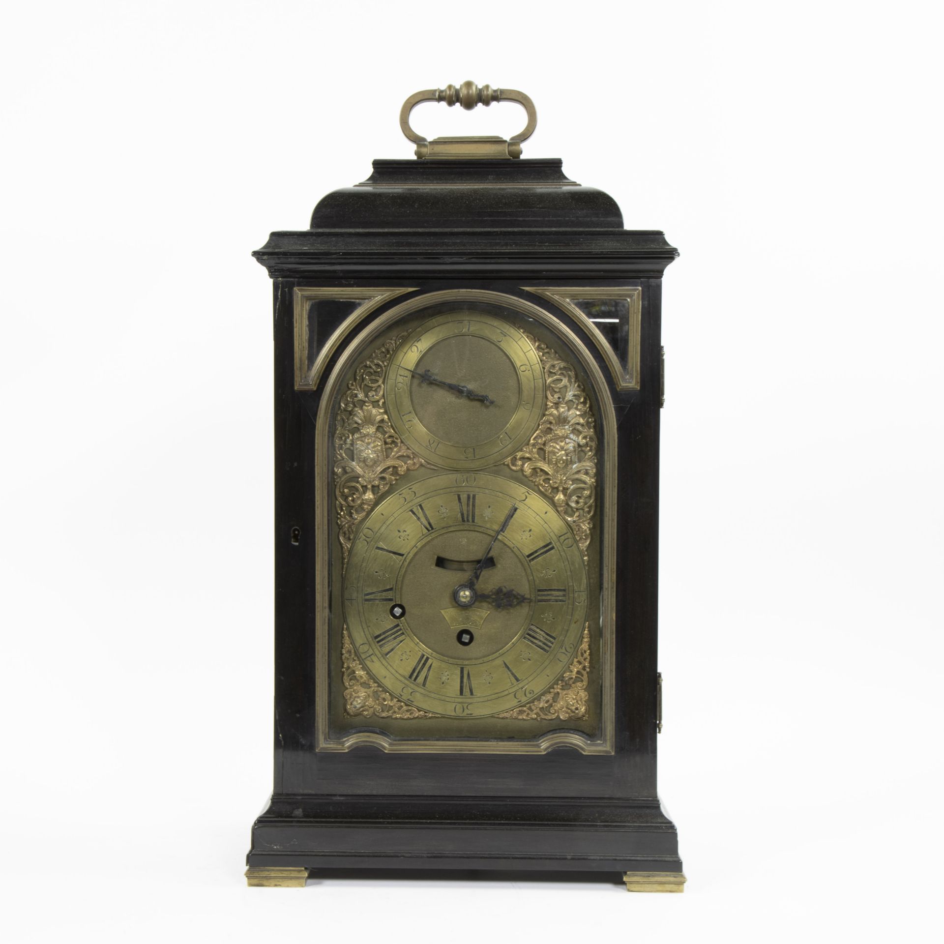 Victorian ebony oak bracket clock James Reith London