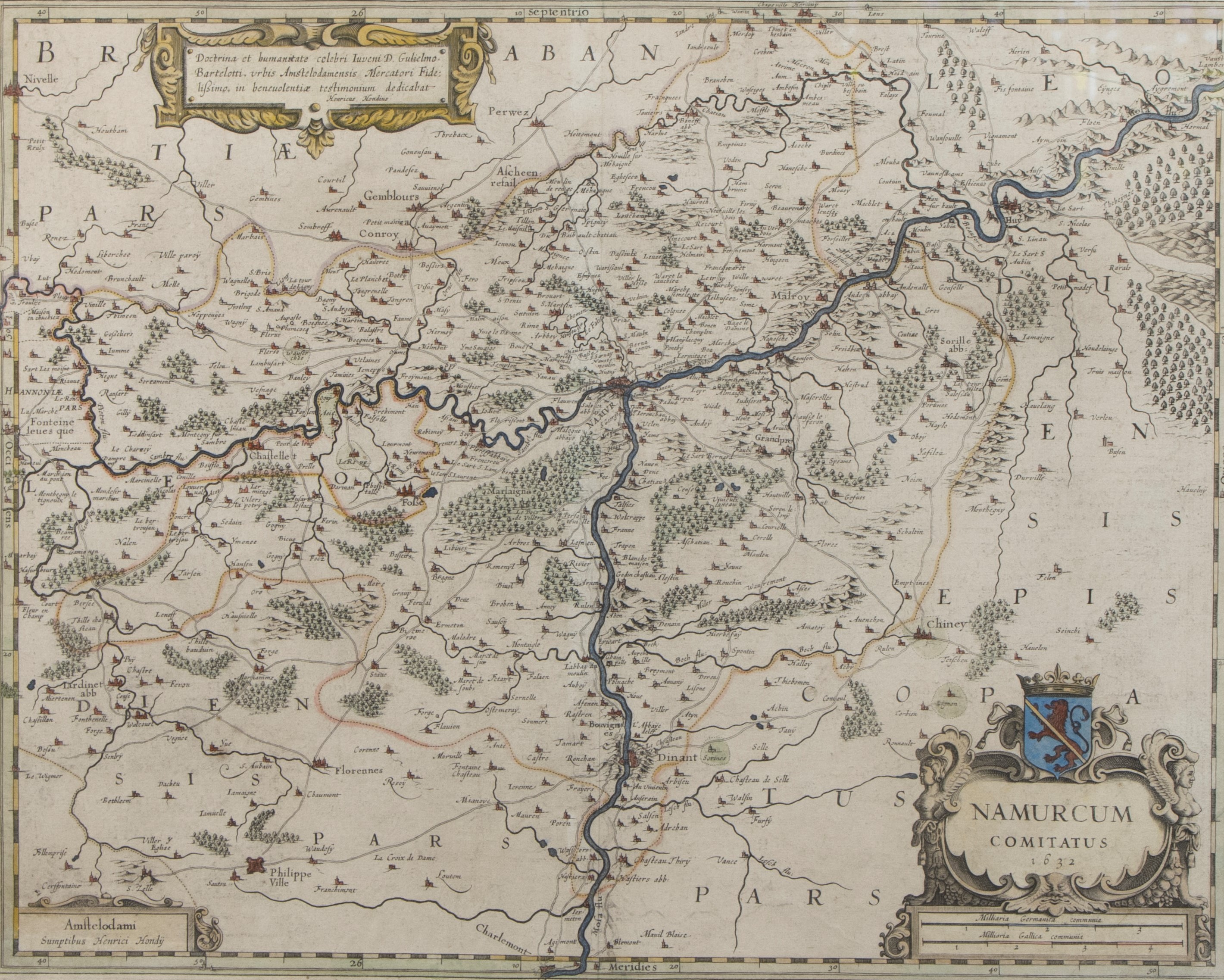 Henricus Hondius (publisher) - 'Namurcum Comitatus 1632' (Map of Belgium), early 17th Century togeth - Image 2 of 5