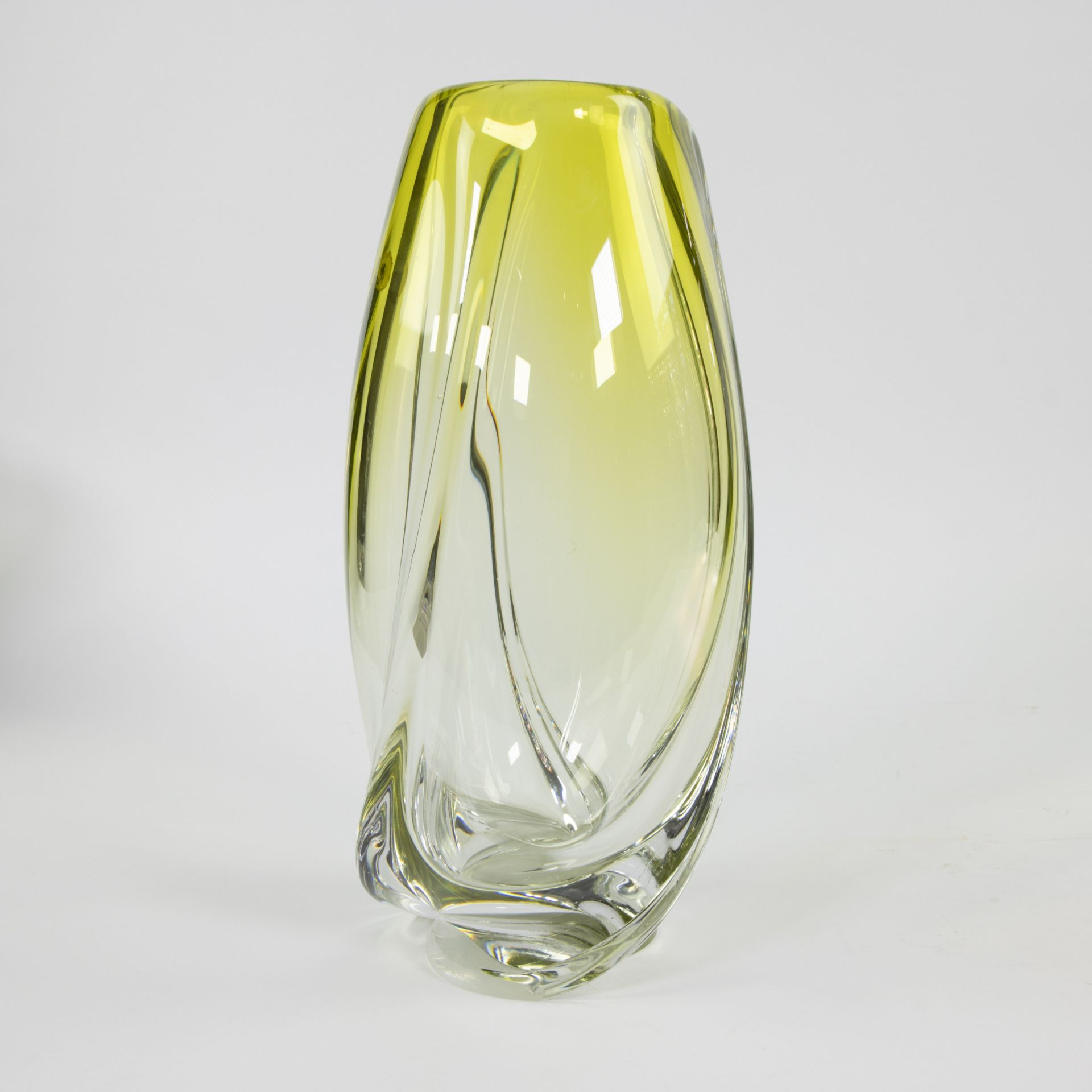 VSL yellow crystal vase 1960s - Bild 4 aus 5