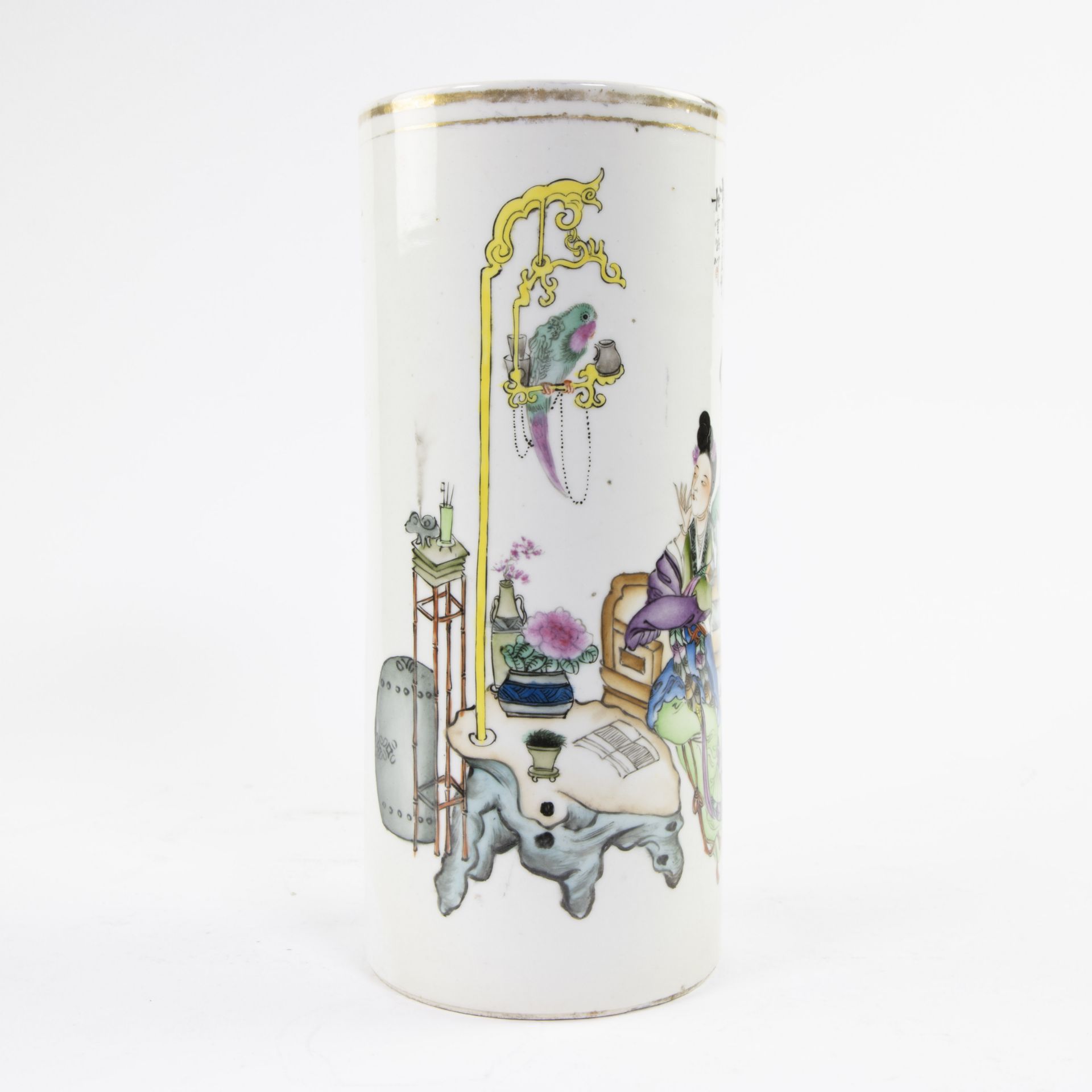 Chinese brush vase, circa 1900, marked - Bild 6 aus 8