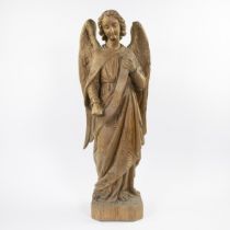 Neo-Gothic wooden angel, Flemish, 19th century