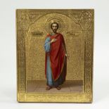 Gilded Russian icon circa 1900