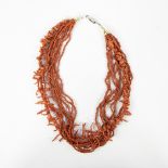 A Red Coral necklace 80 grams
