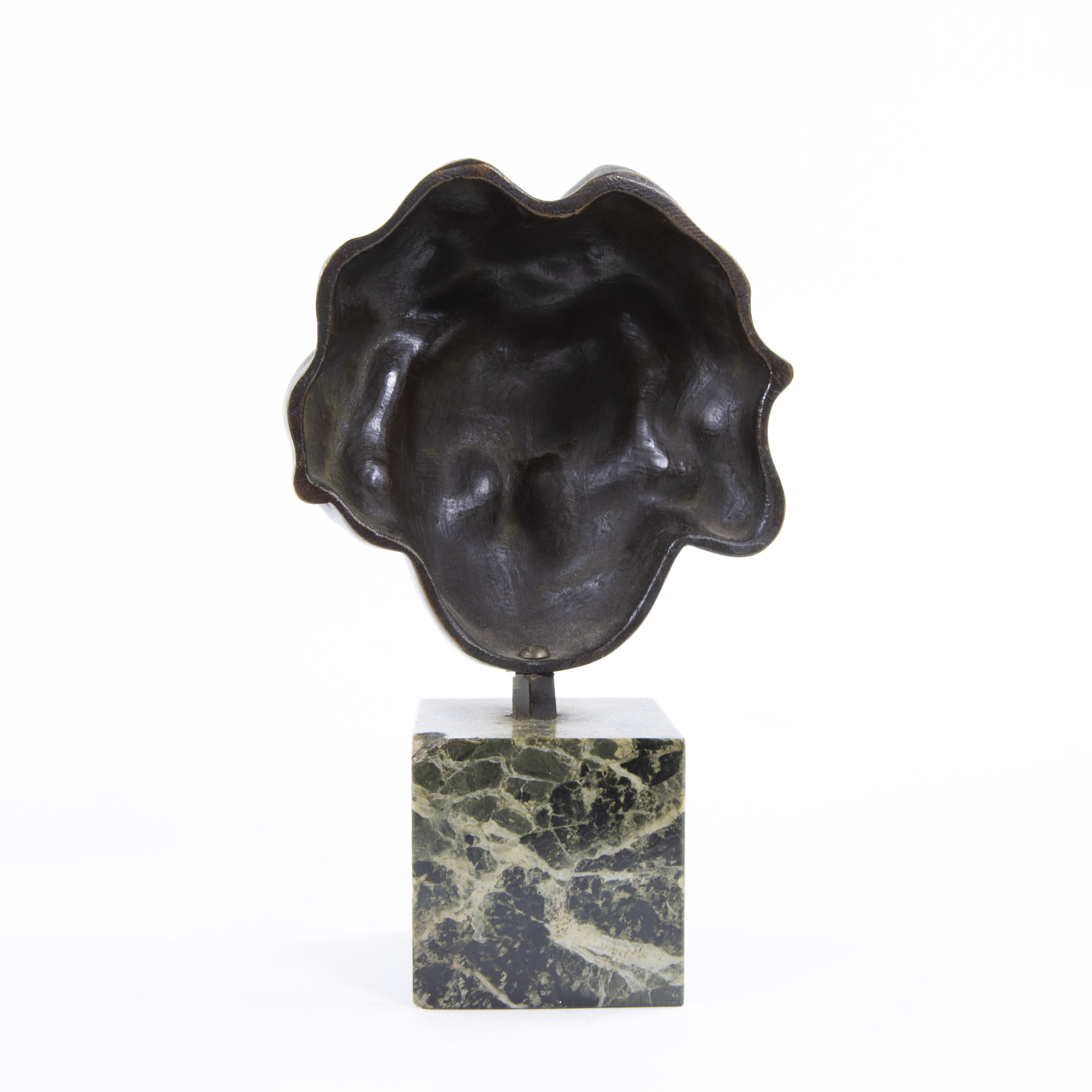 Bronze head of Mozart on marble base , not signed and bronze Saint Christopher - Image 4 of 9