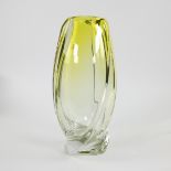 VSL yellow crystal vase 1960s