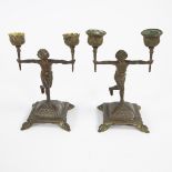 Pair of bronze blackamoor candlesticks