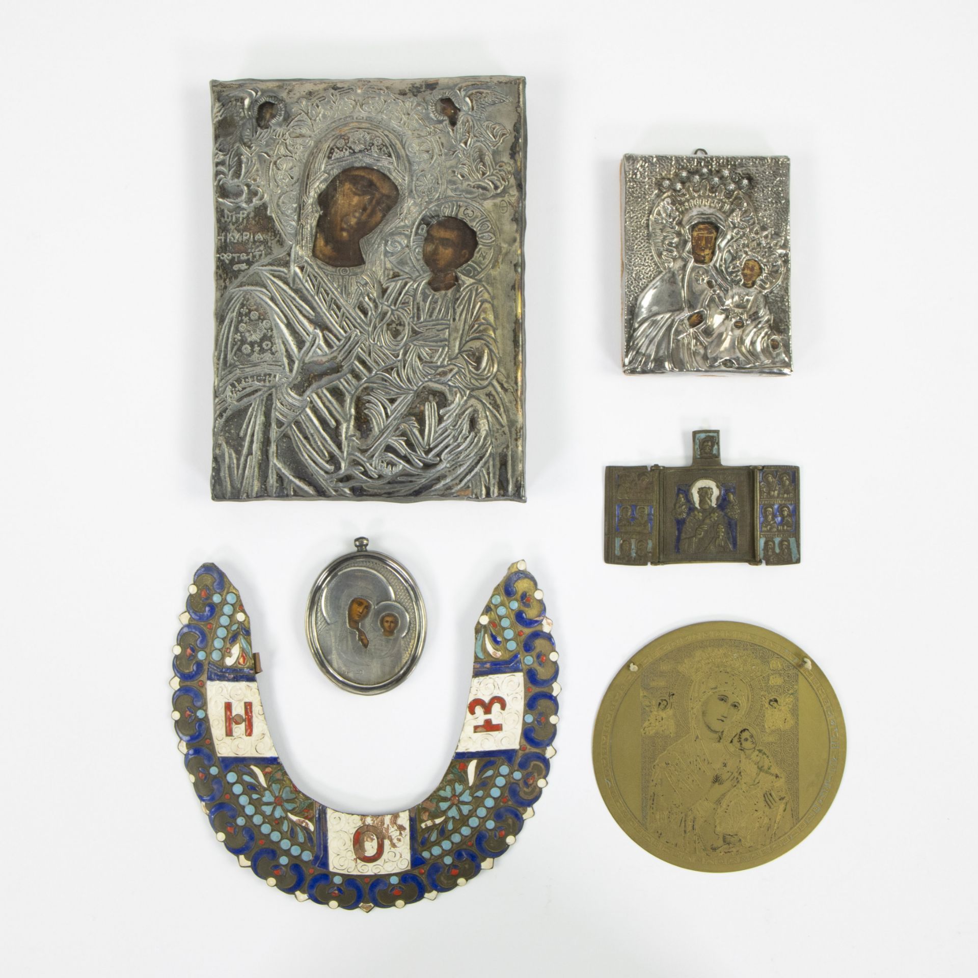 Collection Russian icons, travel icons and medals