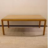 Vintage dining room table Van Den Berghe Pauwers (with added glass top) 1980s